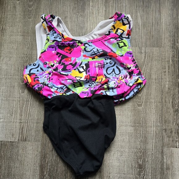 Vintage 80s 90s Jacques Moret Workout Leotard Dance Ballet Girls Medium 8-10 - Picture 9 of 9